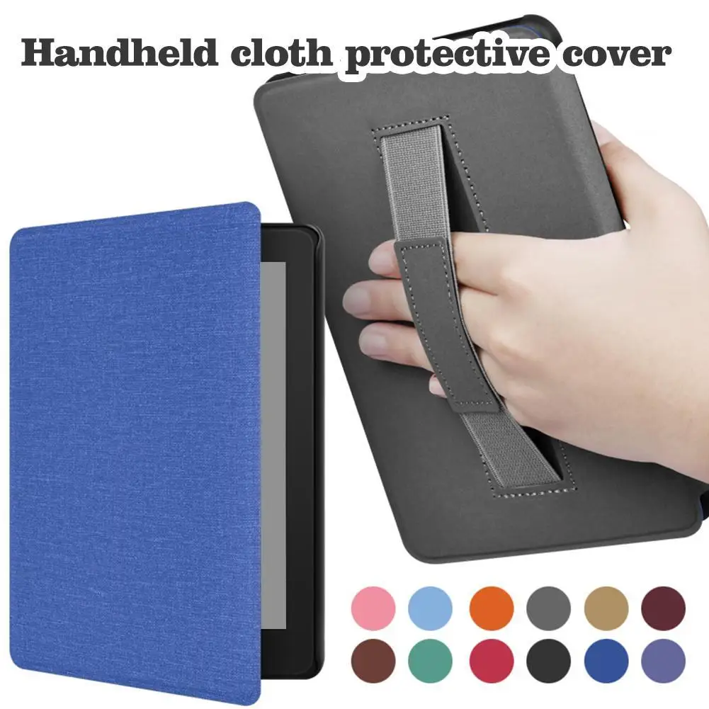 For 2024 Kindle Paperwhite 12th High-quality Cloth Texture Case With Hand Strap Cover For Kindle Paperwhite 12th 7in