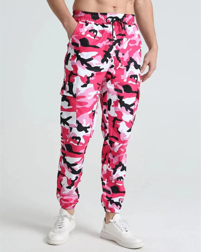 Neue Frühling-Herbst Komfort-Freizeithose für Herren, Camouflage, atmungsaktiv, schnelltrocknend, einfarbig, gerade geschnitten