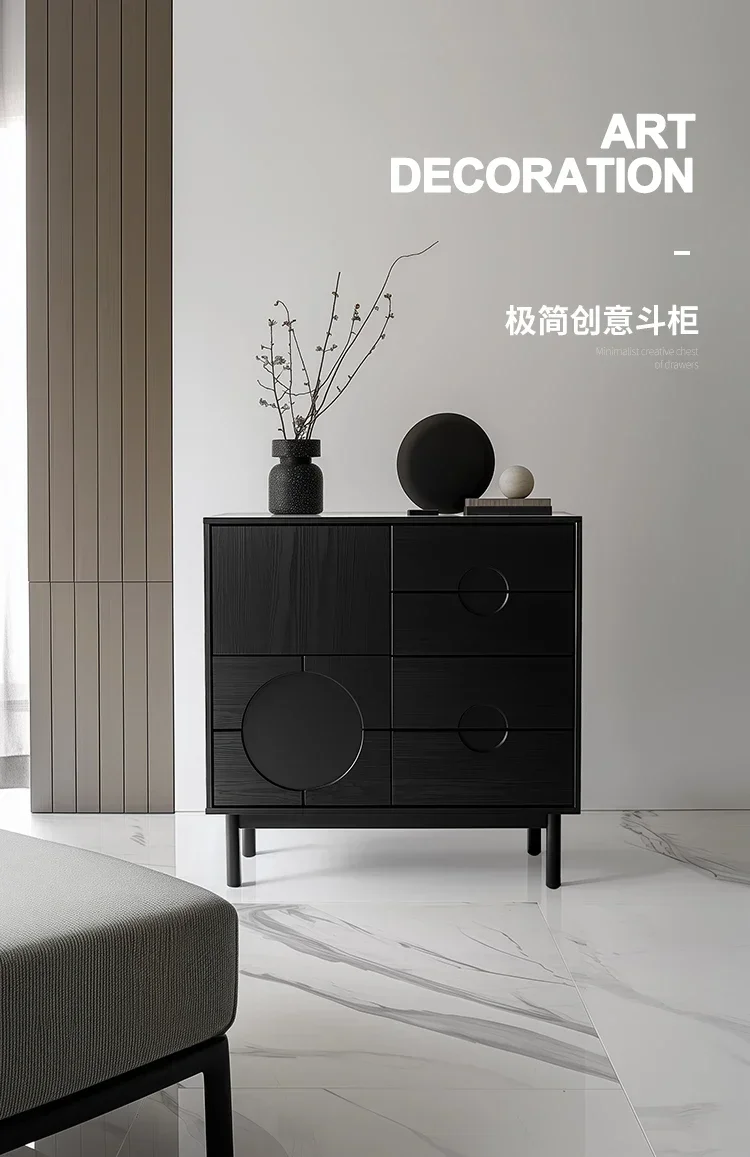 JJsmt1 Simple Modern Solid Wood Chest, Bedroom Storage Decorative Cabinet, Household Entrance Storage Cabinet
