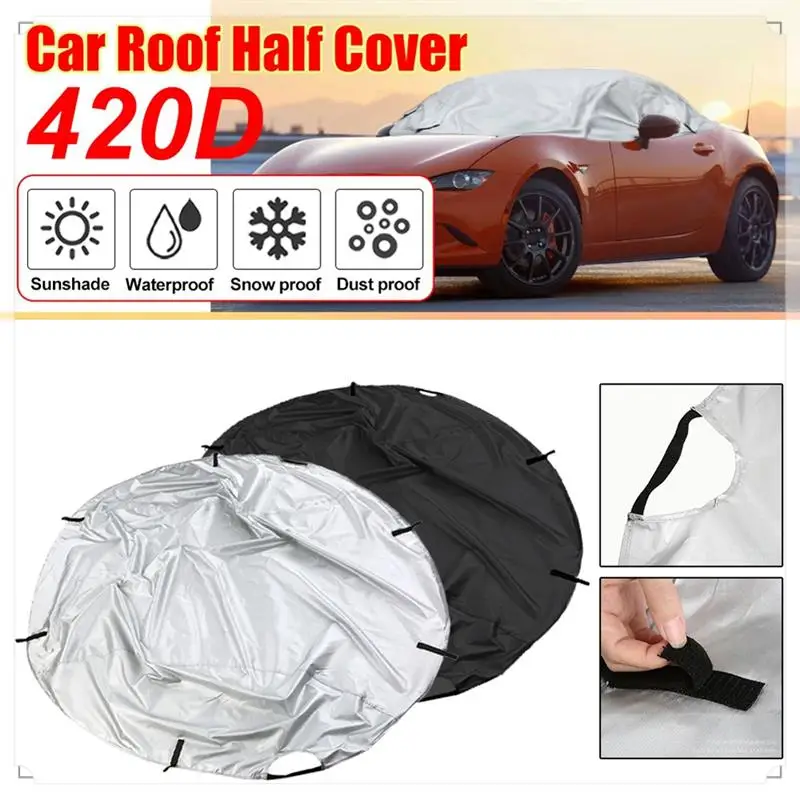 

420D Car Cover Soft Top Roof Protect Waterproof Anti UV Sun Shade Dustproof Cover Component For Mazda MX-5 MK1 MK2 MK2.5 Silver