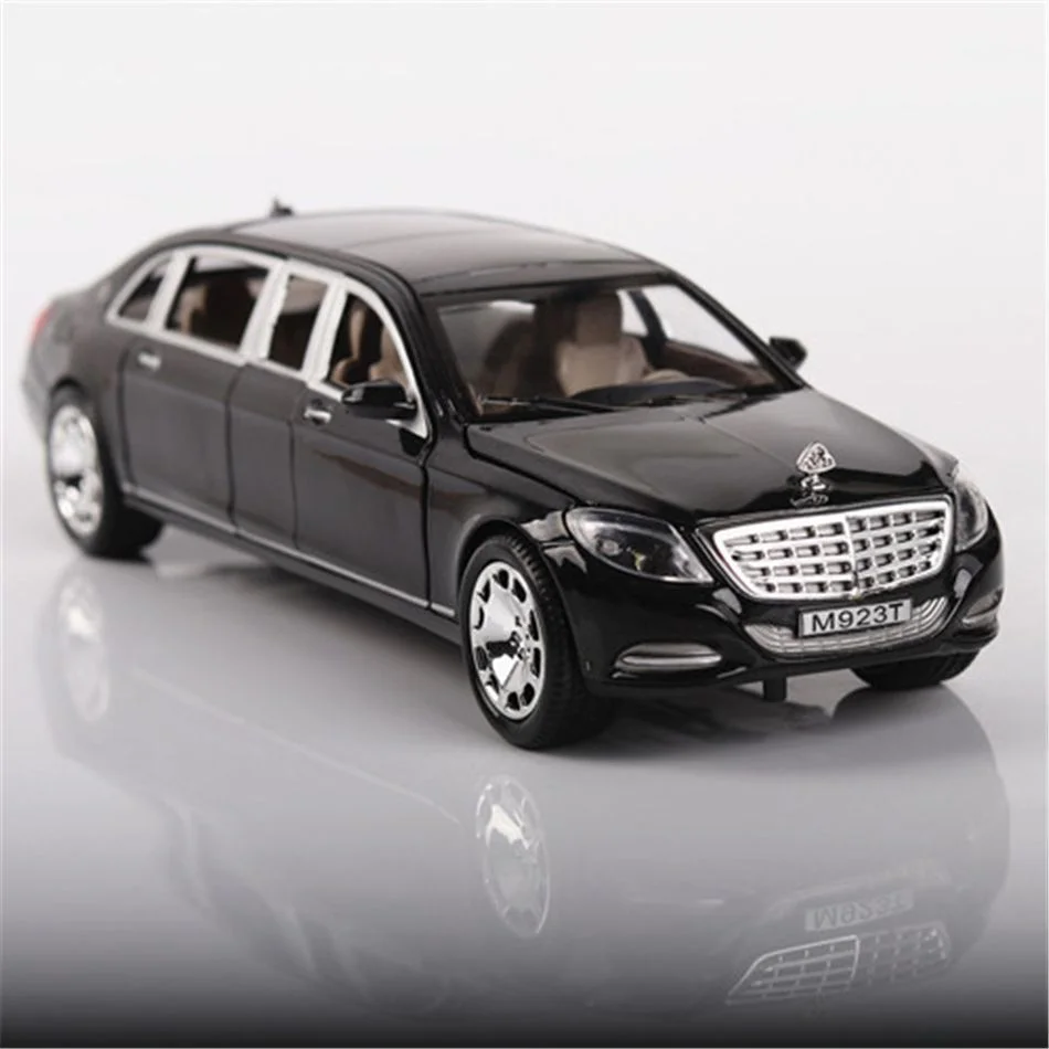 1:24 Maybach S600 Metal Car Model Diecast Alloy High Simulation Car Models 6 Doors Can Be Opened Inertia Toys For Children Difts