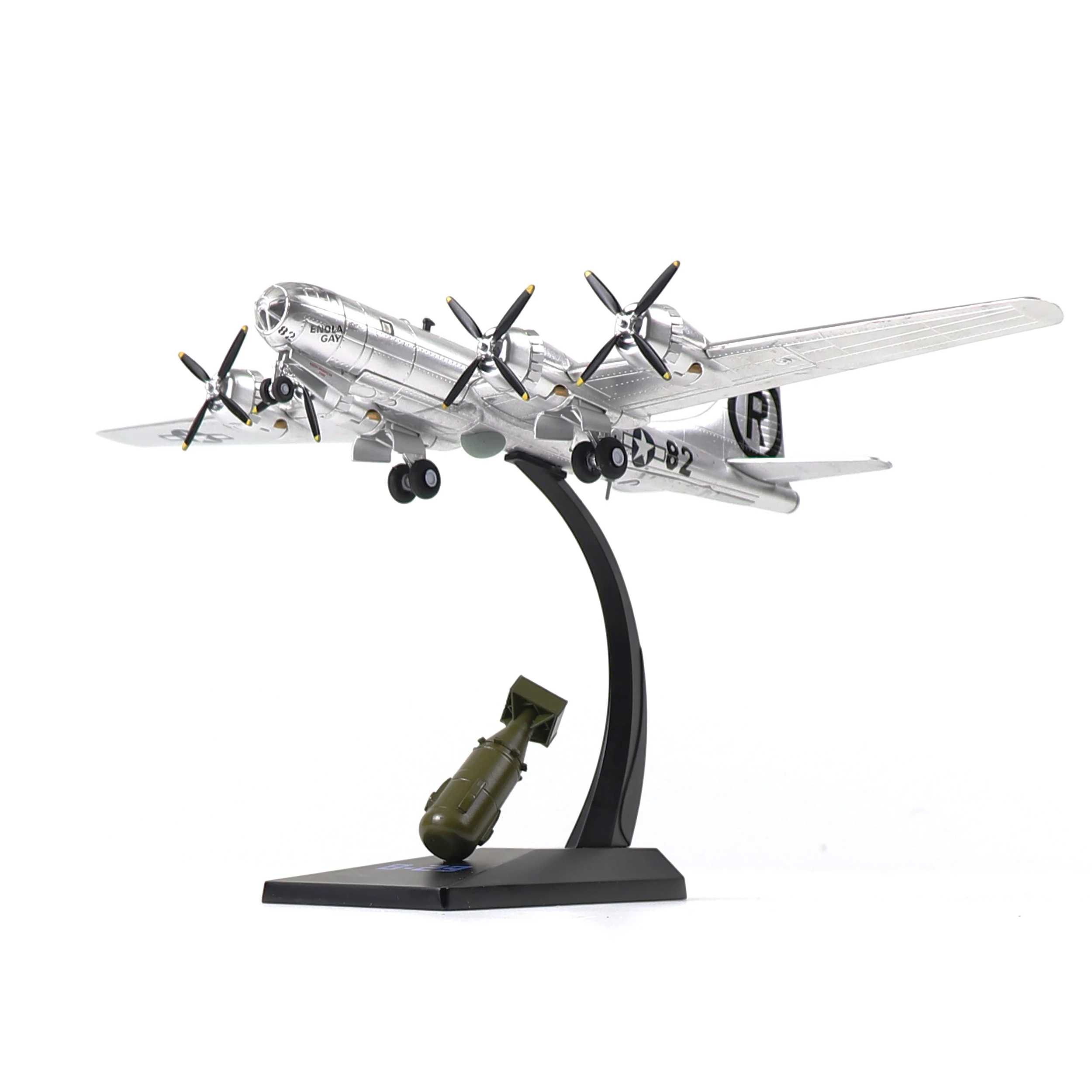 

NUOTIE 1/144 B-29 Superfortress Enola Gay Classic Bomber Diecast Model with Stand (Silverplate) for Collection