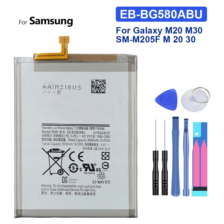 EB-BG580ABU EB-BM207ABY EB-BM317ABY Battery For Samsung M20 M30 M205F M31S M30s SM-M3070 M3070 M21 M31 M215 Bateria