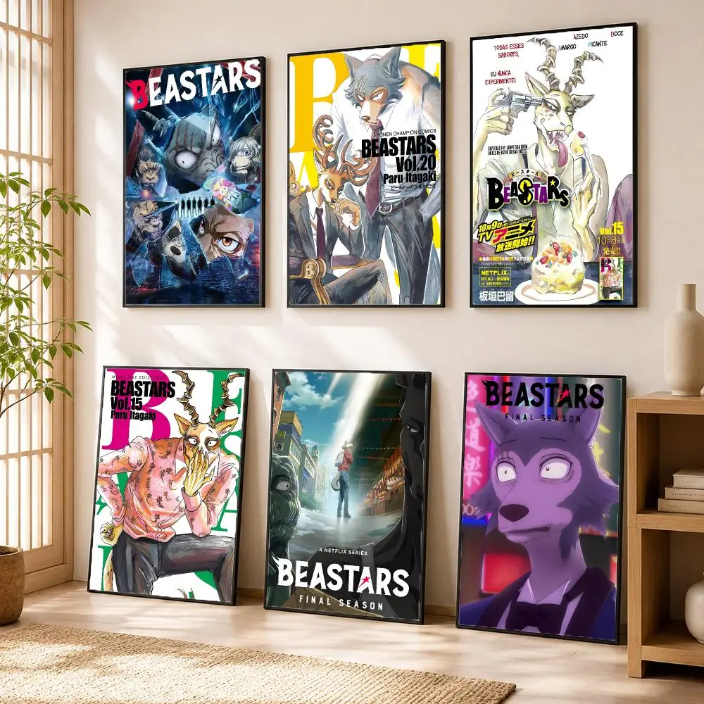 B-BEASTARS Anime Poster Modern Home Living Bedroom Bar Hallway Waterproof Wall Art Aesthetic Decor