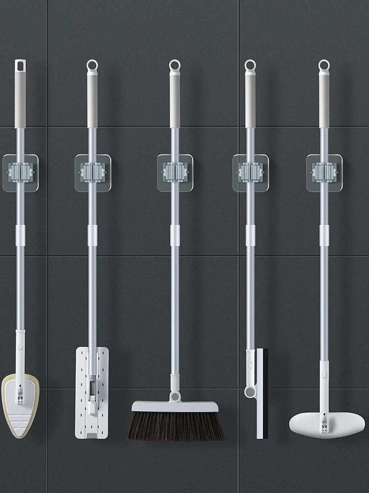 Mop Hooks Wall-Mounted Mop Hooks Strong Kitchen Bathroom Broom Hanger Waterproof Storage Hook Home Mop Storage Organizer