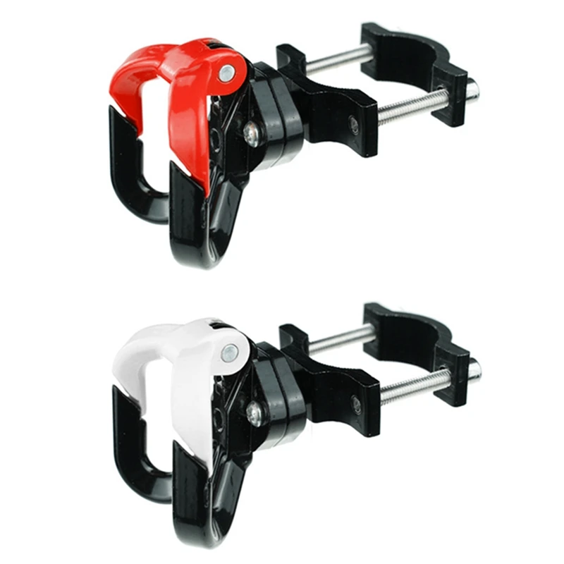 

2X Electric Scooter Aluminum Bags Double Hook For Ninebot Max G30 Scooter Hanger Gadget Claw Red & White + Black