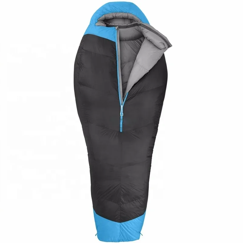 Very Warm Duck Down Filled Adult Mummy Style Sleeping Bag Fit For Winter Thermal 4 Kinds Of Thickness Camping Travel