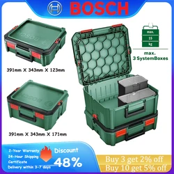 Caixa de armazenamento profissional BOSCH, Anti-press Anti-drop Multi-purpose DIY Small Box, Pode segurar 15KG Mala, Home Travel Stackable Box