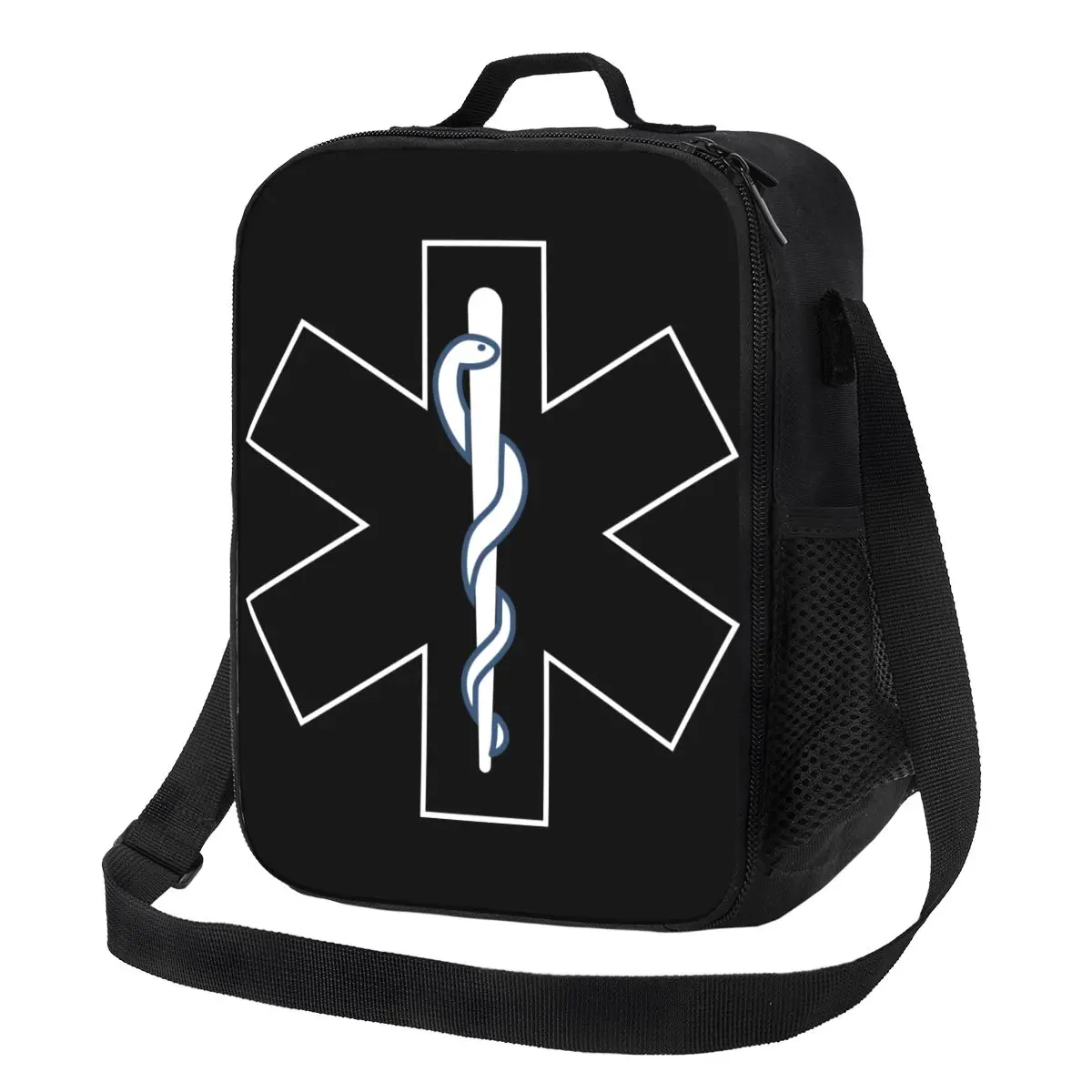 Custom Paramedic Star Of Life Lunch Bag Women Cooler Thermal Insulated Lunch Boxes for Kids School Children