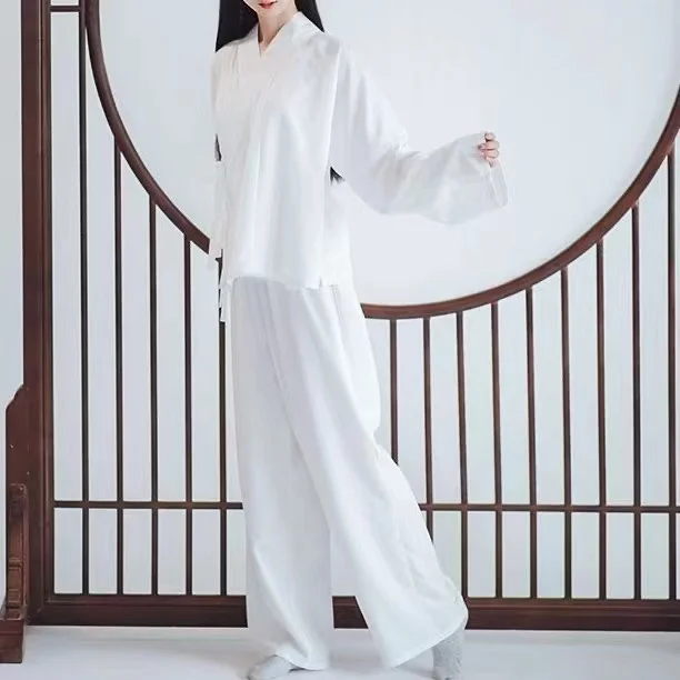 Hanfu chinesische Ming Dynastie traditionelle runde Kragen Robe Futter original weiße Innen bekleidung Kleidung Taoist Robe Dessous Kostüm