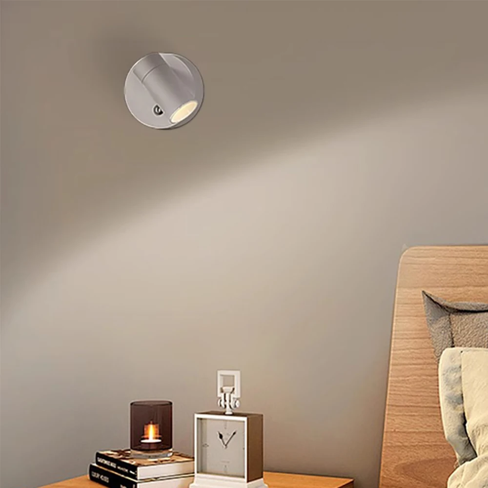 LED wall lamp magnetic rechargeable wall lamp wireless no wiring no punching bedroom bedside lamp can be used as a flashlight