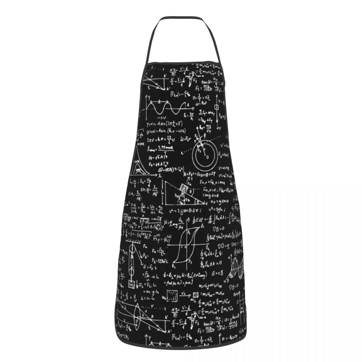 Unisex Physics Equations Bib Apron Adult Women Men Chef Tablier Cuisine for Cooking Kitchen Nerd Geek Science Math Baking