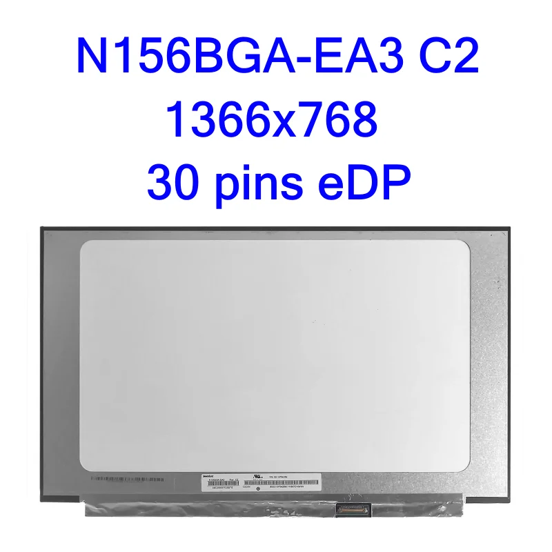 

15.6" Laptop LCD Screen N156BGA-EA3 Rev.C2 fit NT156WHM-N44 V8.0 B156XTN08.1 HD1366x768 LED Replacement Display Panel 30pin eDP