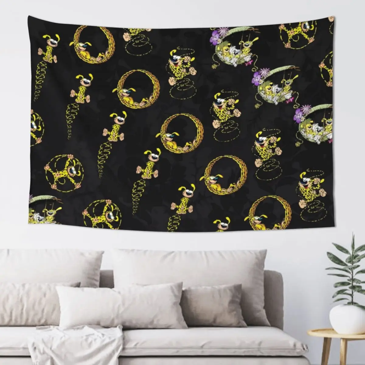 

Marsupilami tuti / Black design Tapestry Home Decorations Aesthetic Decoration Wall Tapestry