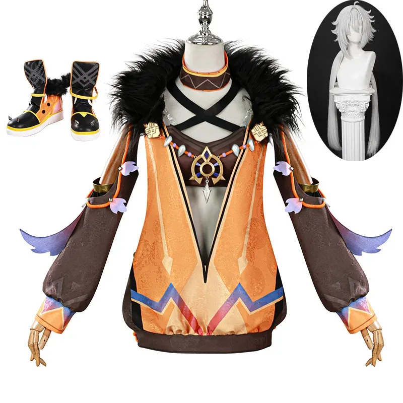 

Iansan Cosplay Genshin Impact Iansan Cosplay Costume Wig Shoes Women Dress Uniforms Halloween Party Role Play Outfit Suits