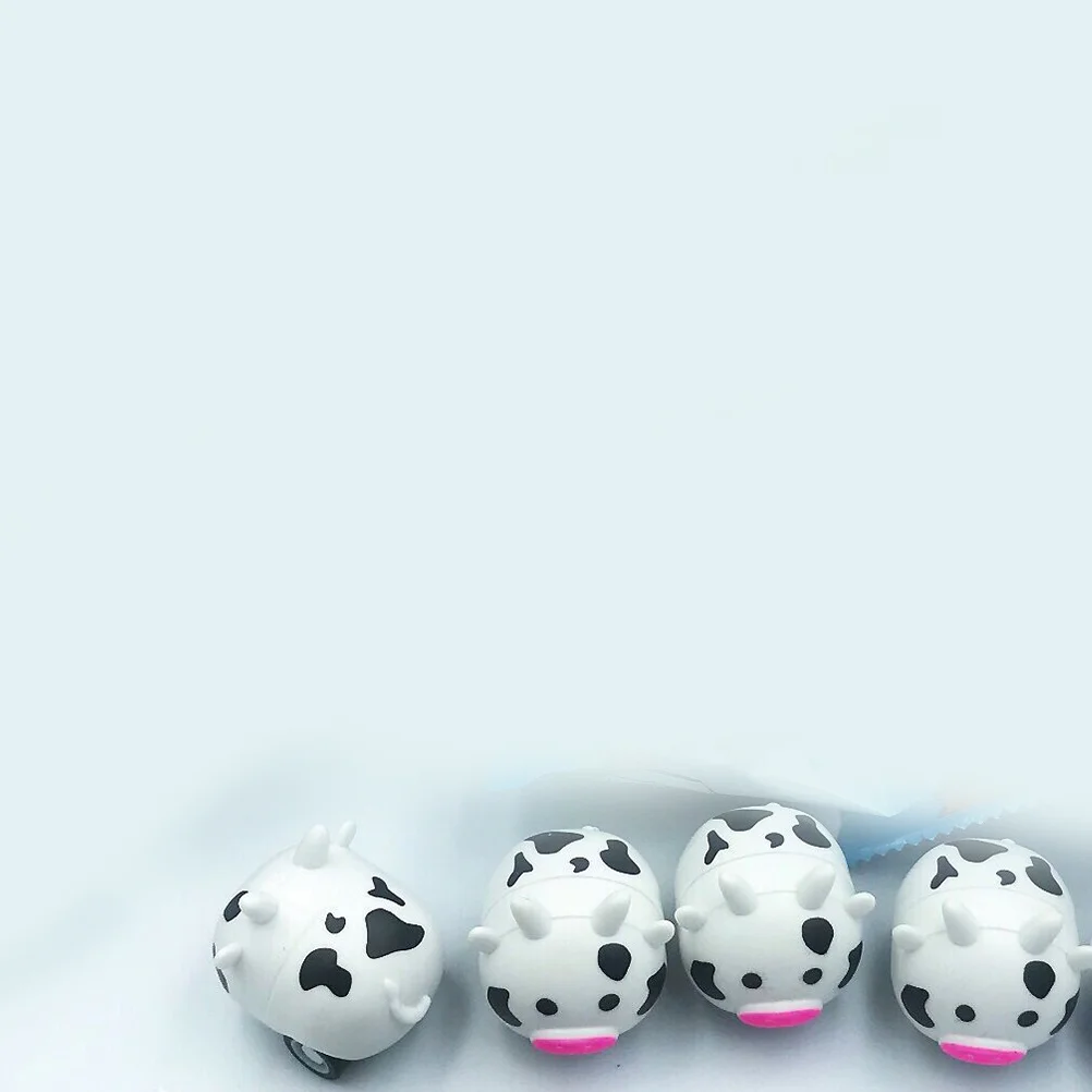 

12Pcs Cartoon Cow Shaped Inertia Vehicle Mini Car for Kids Bright Colors Eco Friendly Plastic Durable No Batteries Needed