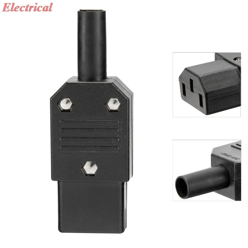 AC250V 10A femmina 3 P montaggio a pannello IEC320 C13 connettore adattatore di alimentazione