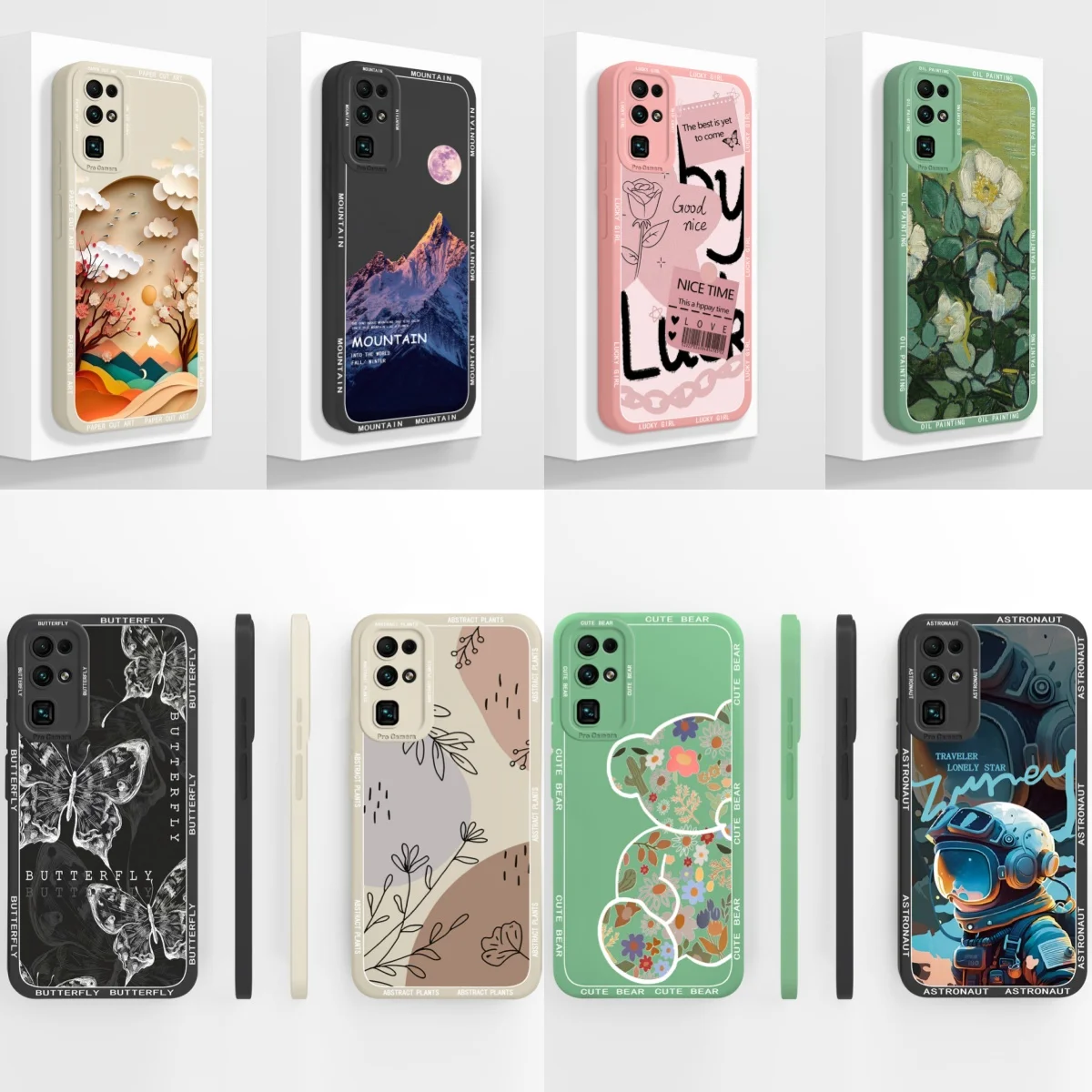 

Чехол для Honor 30 Pro Plus с милой росписью конфет, чехол для телефона Honor 30 Lite, полная защита, жидкий силикон, мягкие задние чехлы