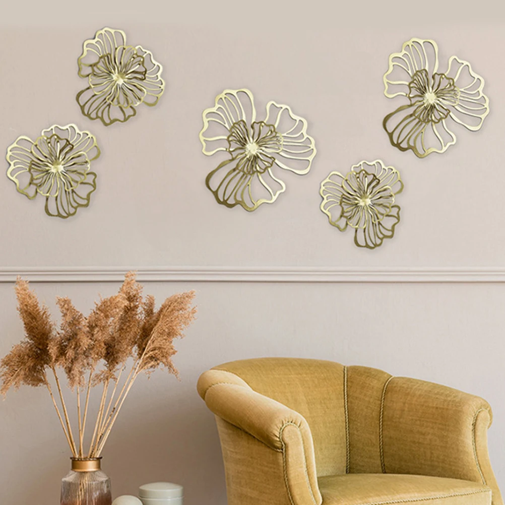 

5 Pcs Floral Wall Decoration Hanging Ornaments Decorations Aesthetic for Living Room