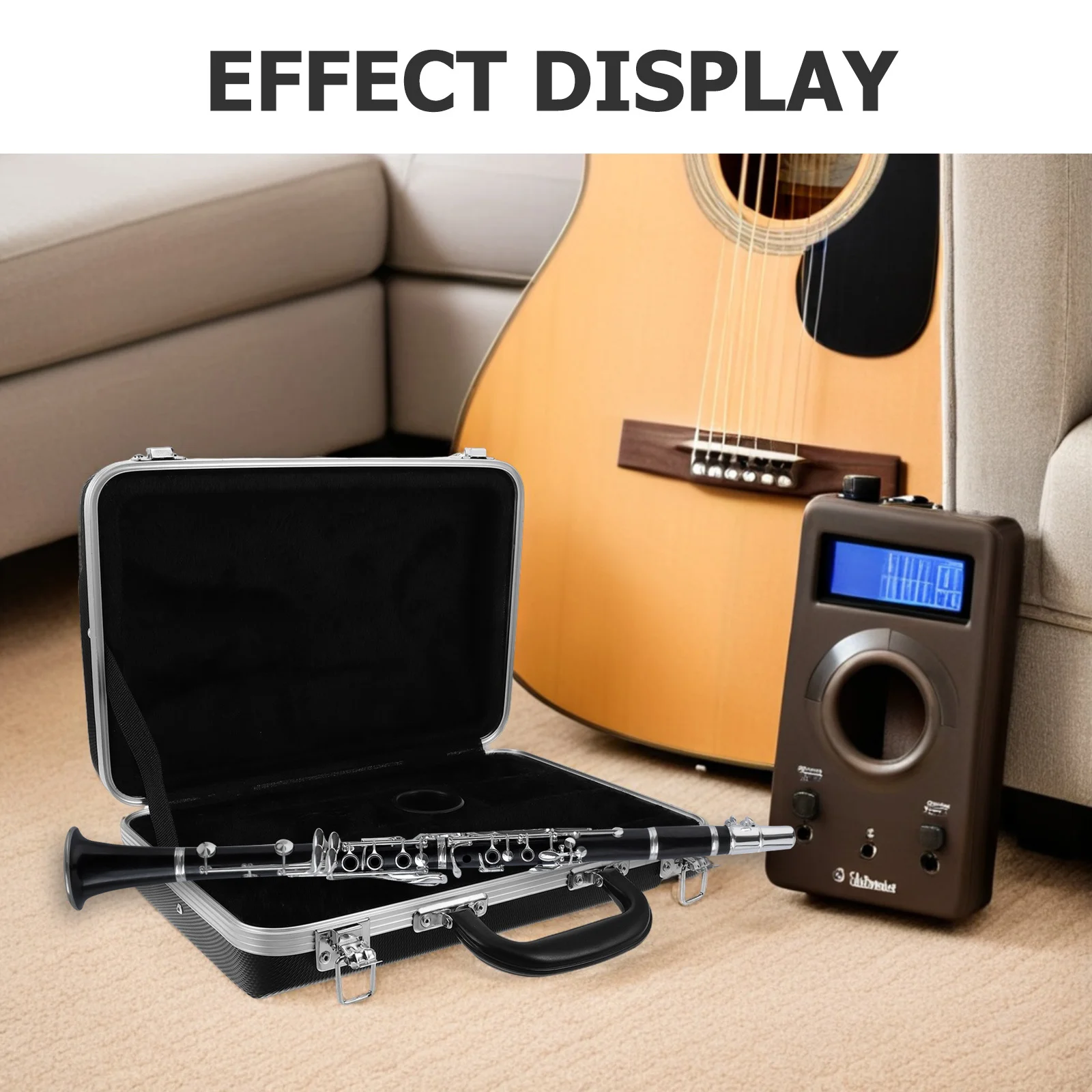 حقيبة تخزين الكلارينيت الاحترافية، غلاف ABS متين مقاوم للماء وخفيف الوزن، منظم محمول للاستخدام في الهواء الطلق للموسيقي