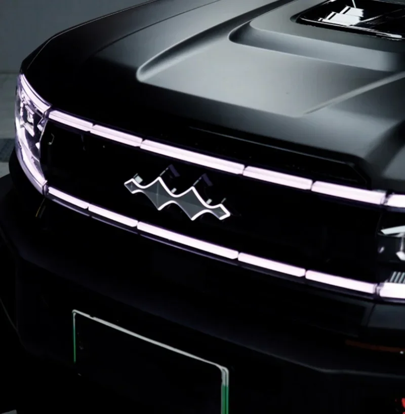 Car Luminous Grille Fit for BYD Leopard 5 Modification Black Warrior with Light Logo Grille Car Appearance Upgrade Parts