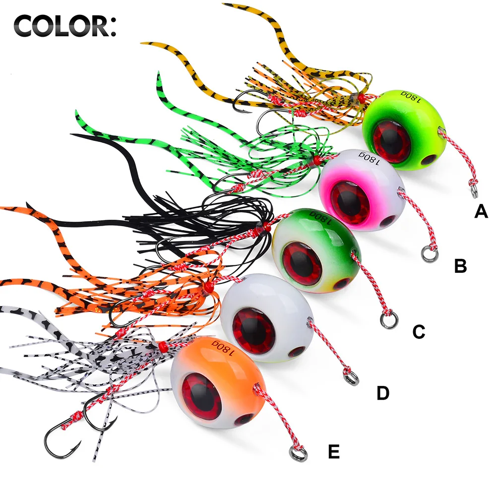 PROBEROS Meeresfischerei-Jigs, 40g-180g Leuchtende Metall-Jigs, Leuchtende Tiefsee-Offshore-Trolling-Rigs, Jig-Angelköder – Detail 3