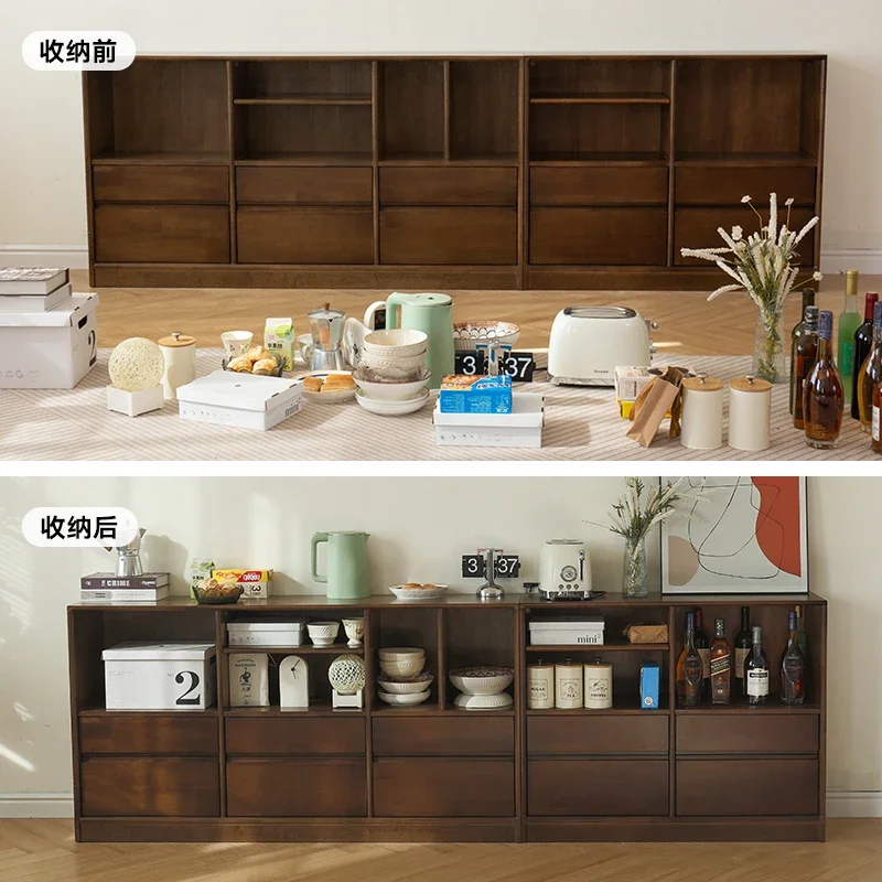 All solid wood low cabinet storage locker household