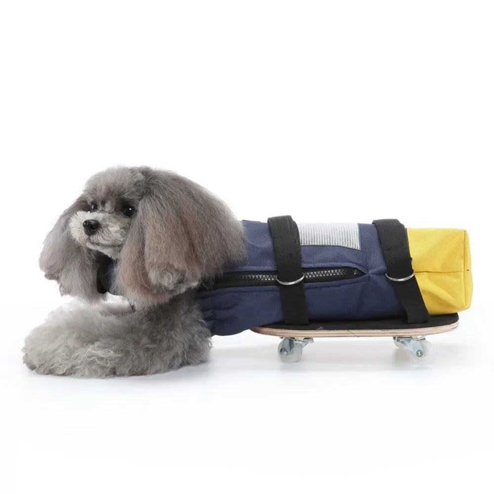 Breathable Pet Towing Bag Pulley Car Adjustable Strap Comfortable Dog Wheelchair Wear-Resistant Dog Walking Scooter