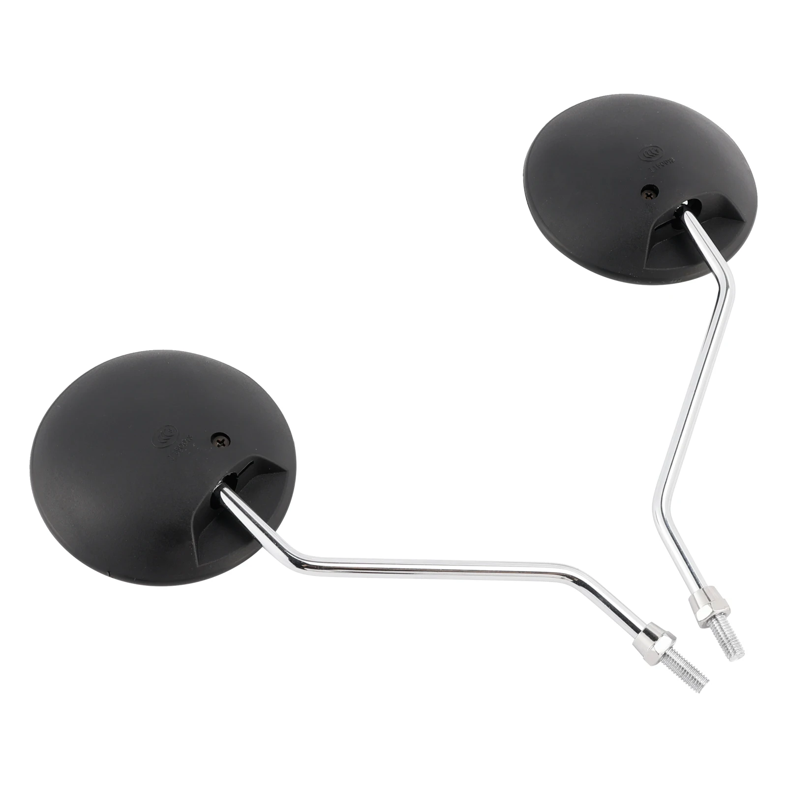 Conjunto de espelho redondo preto para Honda NA NC NQ NX SE TG50 Express Spree Gyro Elite 50