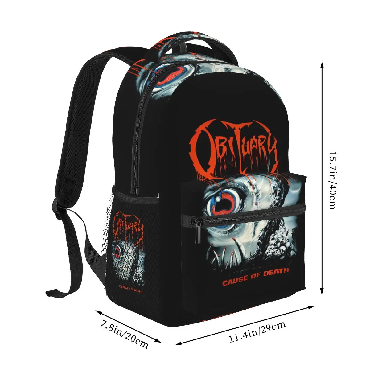Obituary Vintage Backpacks Boys Girls Bookbag Children School Bags Cartoon Laptop Rucksack Shoulder Bag Large Capacity