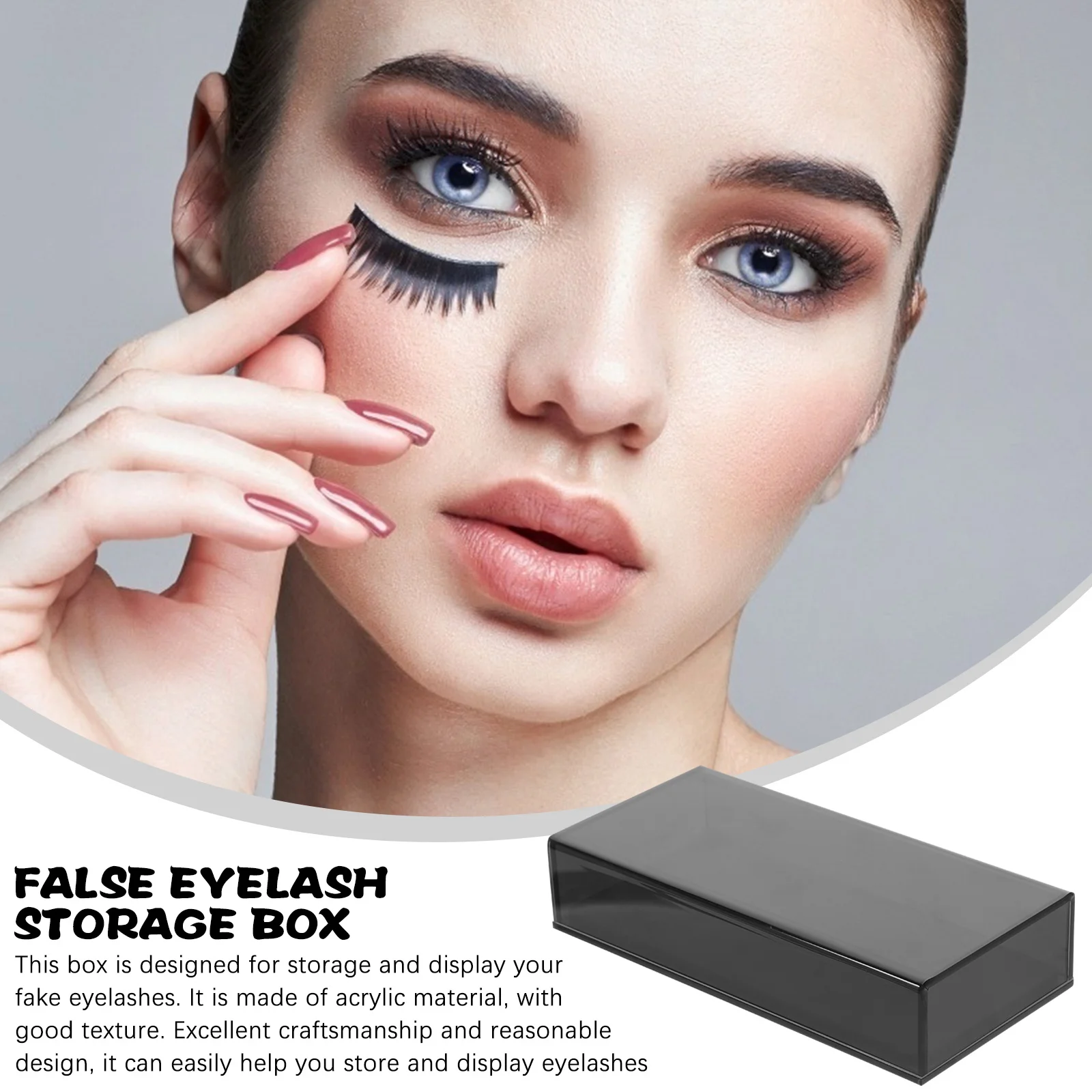 Wimpern Lagerung Organizer Acryl Falsche Wimpern Fall Klare Lagerung Halter Make-Up Wimpern Fall Organizer