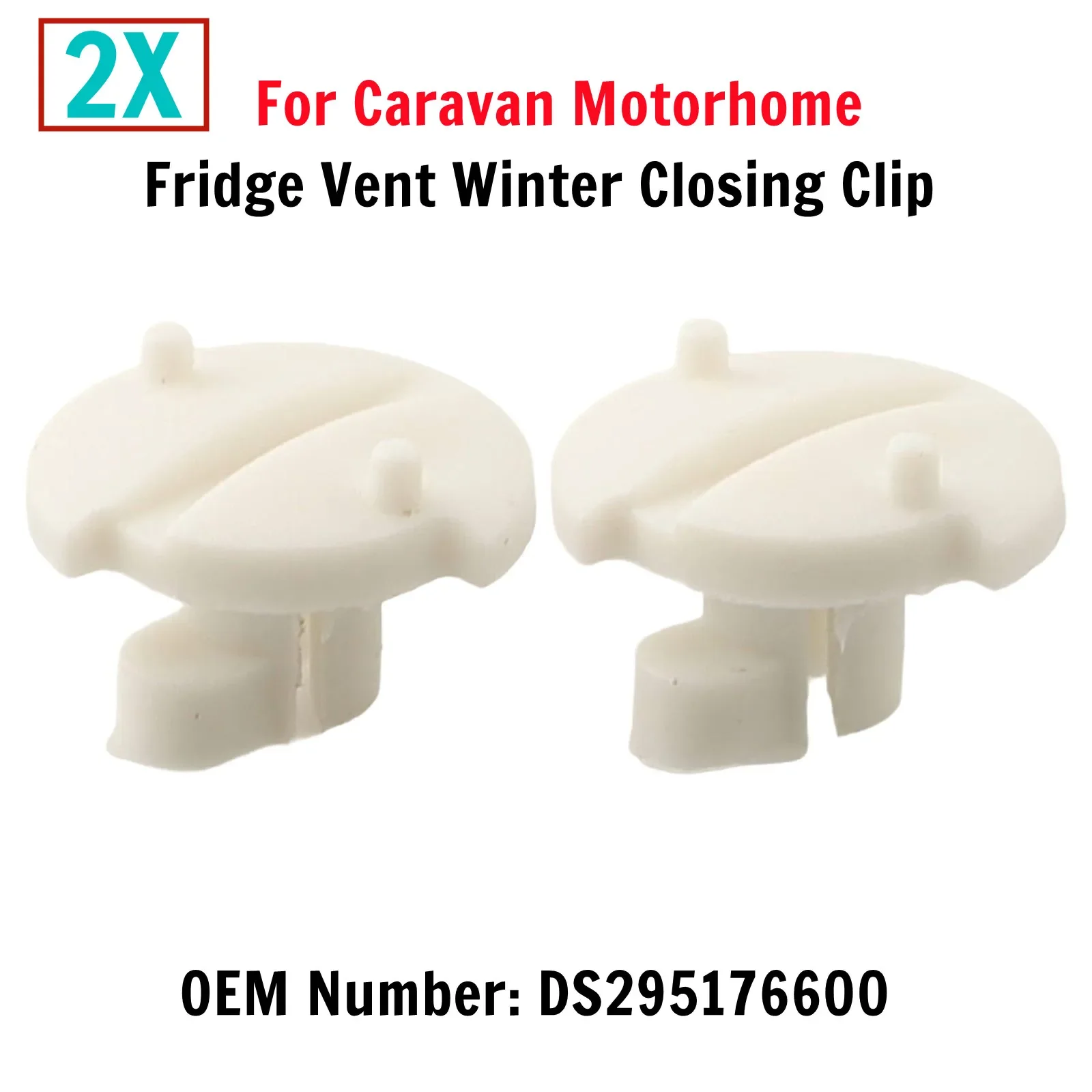 2 Stück für Dometic Kühlschrank Winter Schließclip für Wohnwagen Wohnmobil DS 295176600   ABS Beige Ventilationsverschluss Clip Autozubehör