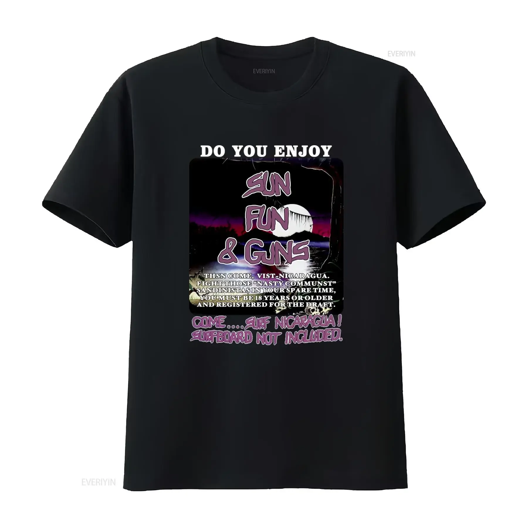 Sacred Reich Surf Nicaragua T Shirt Sun Fun Guns for Adults vintage Washed Slightly graphic Soft Unisex Top For Everyday Wear