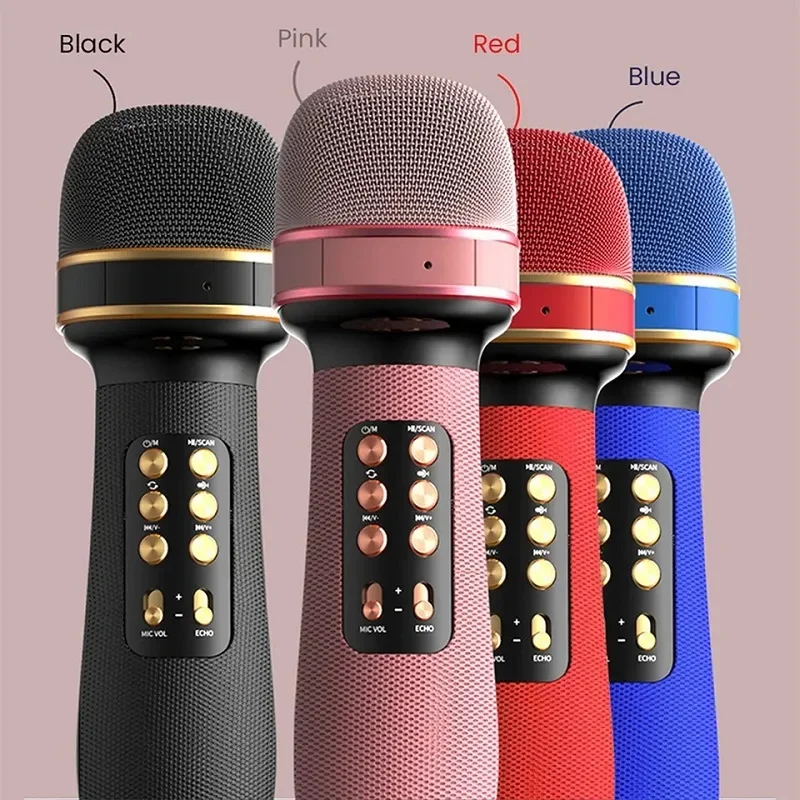 New Professional Wireless Bluetooth Karaoke Microphone Portable Music Sing Mic Voice Changing Audio Speaker Player Accessory