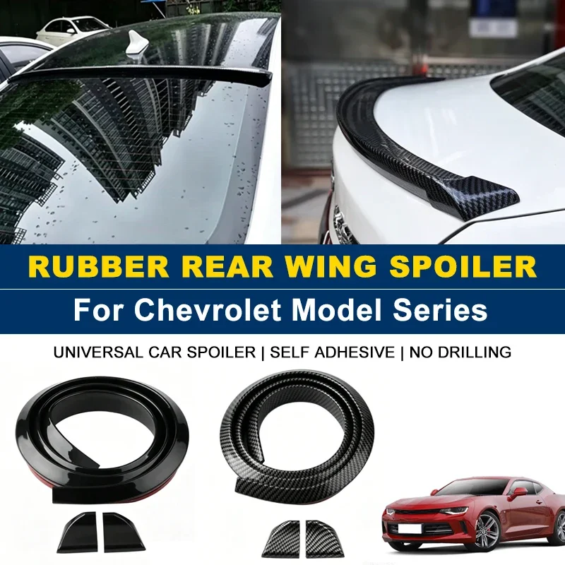 

For Chevrolet Malibu Cruze Camaro Equinox Blazer Tahoe Traverse 1.5M Self-Adhesive Rear Spoiler Wing No Drill Trunk Lip Parts