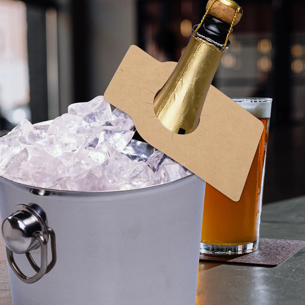 

200Pcs Wine Bottle Tags Kraft Paper Reusable Hanging Neck Labels for DIY Wine Cellar Party Decorative Bottle Labels