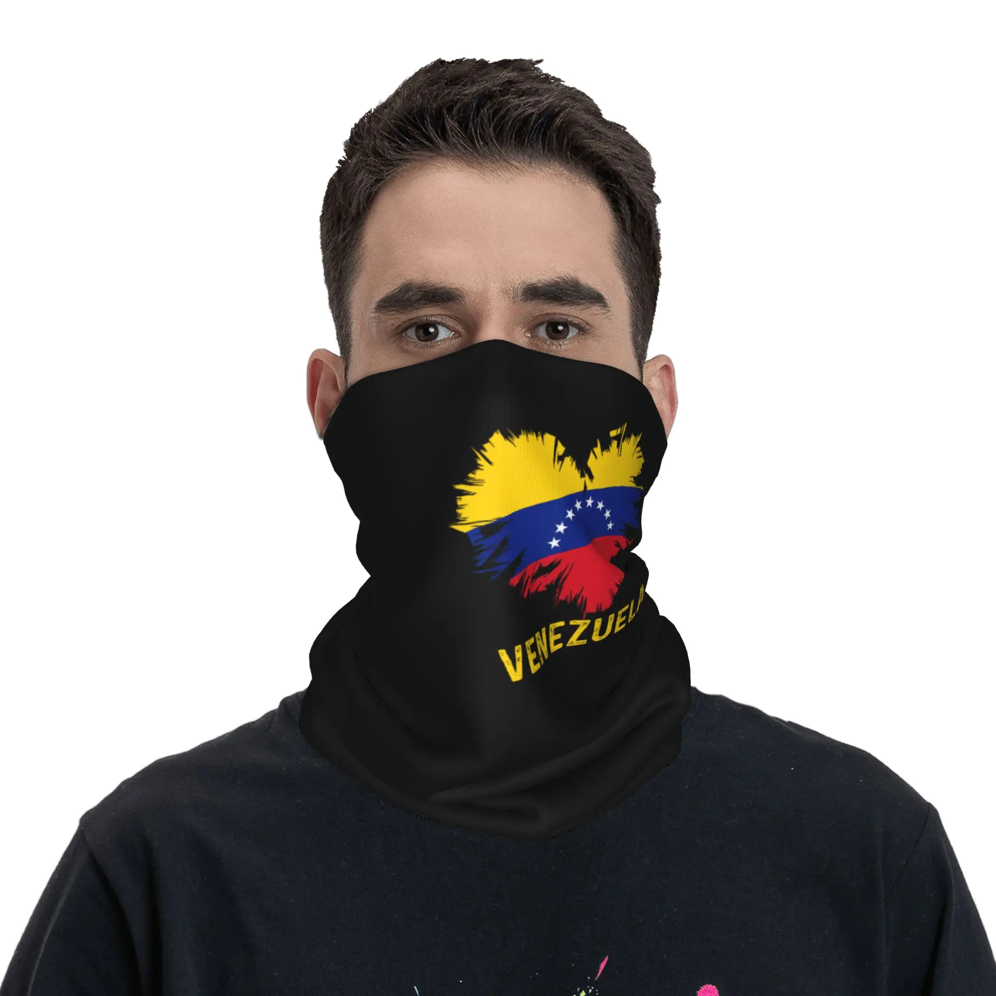 Venezuela Flag Heart Venezuelan Bandana Neck Cover Printed  Balaclavas Wrap Scarf Headband Fishing Unisex Adult Winter