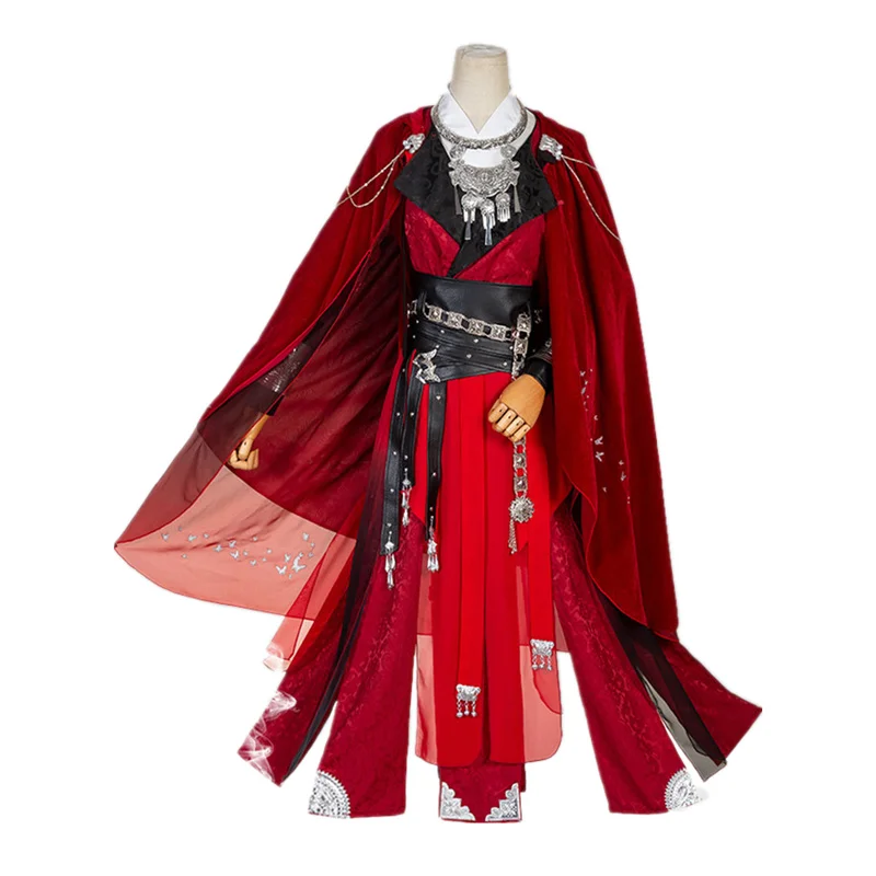 Anime tian guan ci fu cosplay hua cheng kostuum heaven official's zegen huacheng rood kostuum voor mannen en vrouwen chinese anime cos