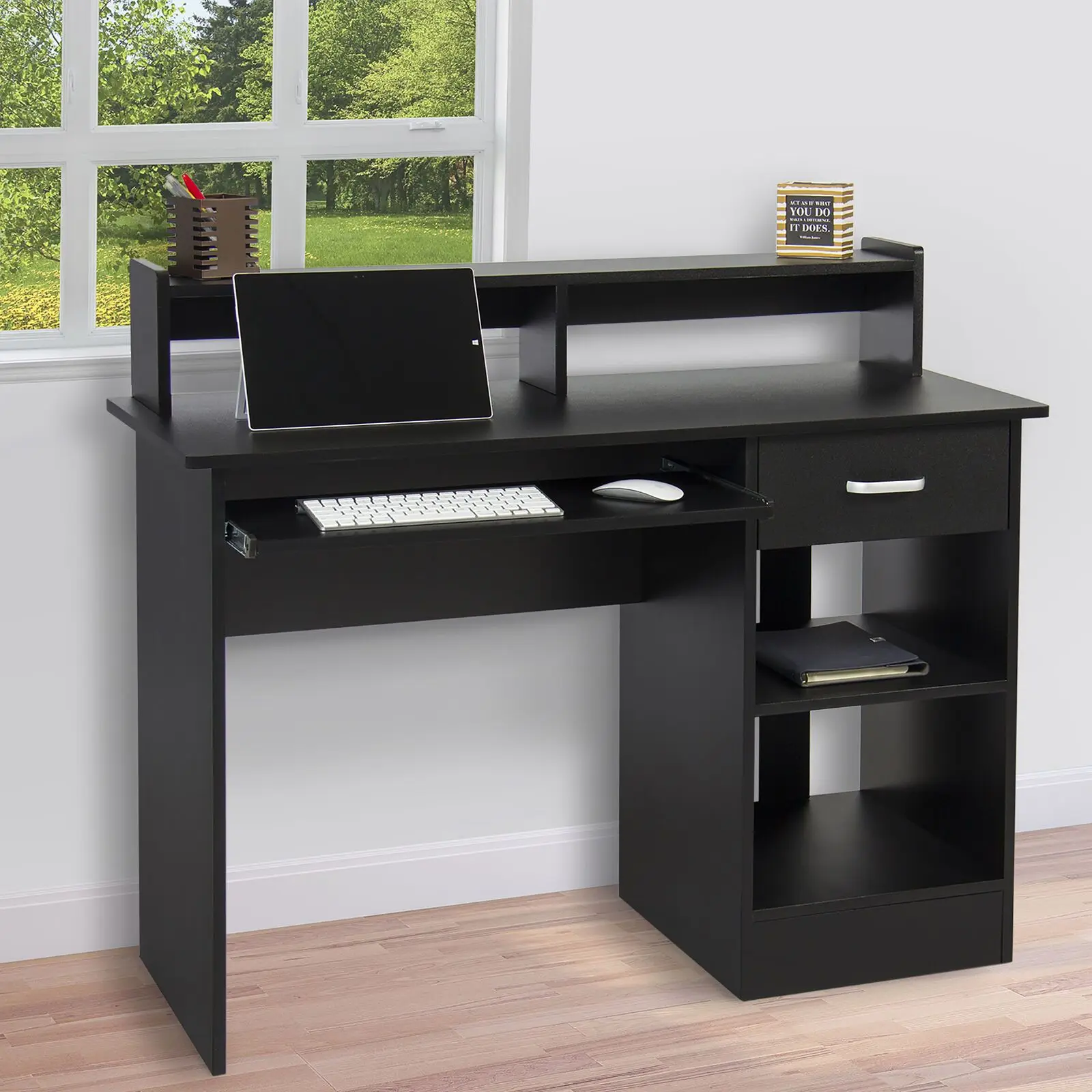 

Home Office Computer Desk Workstation Writing Table PC Laptop Desk With Drawer