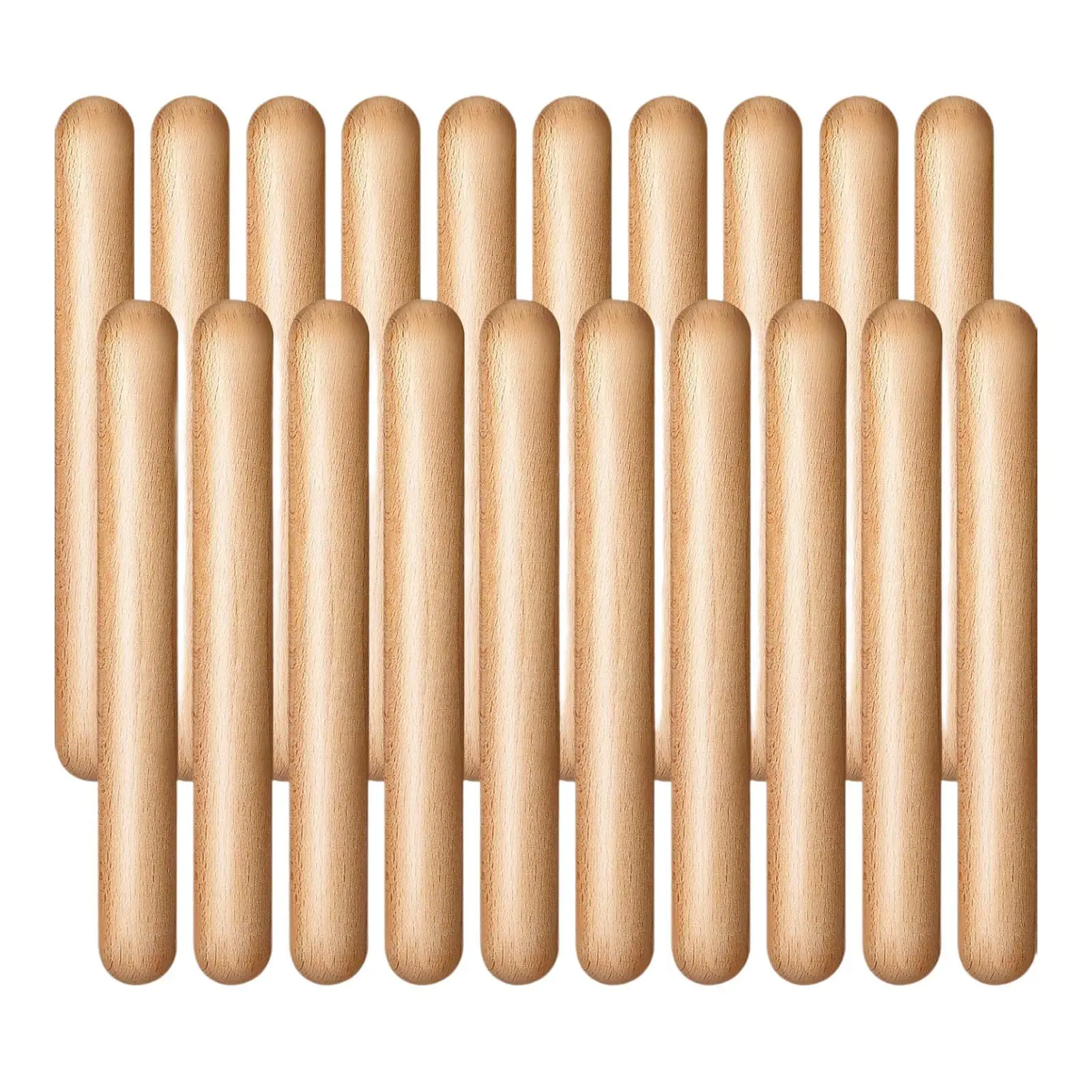 20x Music Rhythm Sticks Wooden Percussion Instrument for Professionals Kids