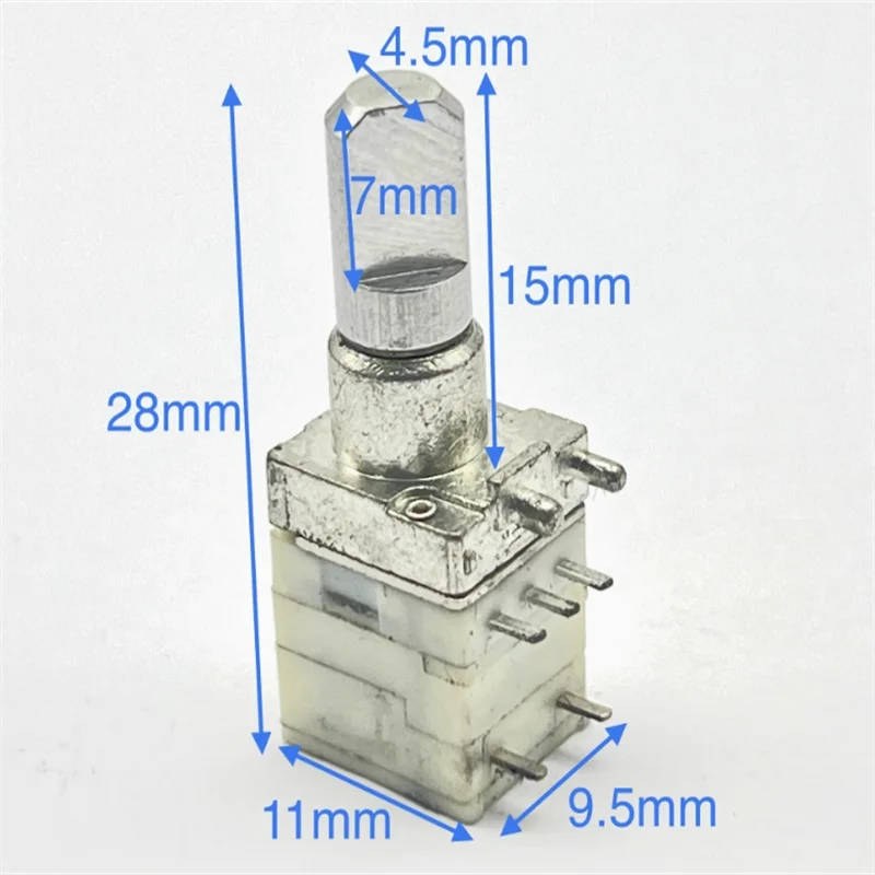1 PCS Taiwan HT RD09 walkie talkie with volume/power switch, single link A100K, shaft length 15mm