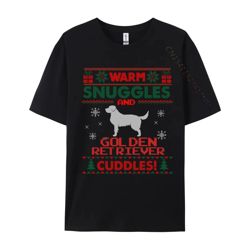 

Merry Christmas Golden Retriever Dog T Shirt Funny Gifts Graphic Print T-Shirt Customized T Shirt Crewneck Pure Cotton