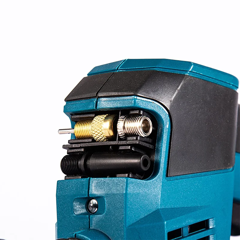 Imagem -02 - Bomba de ar Carro Bicicleta Pneus Bolas Portátil sem Fio Recarregável Carro Pneu Inflator Compressor de ar para Makita 18v Bateria de Lítio