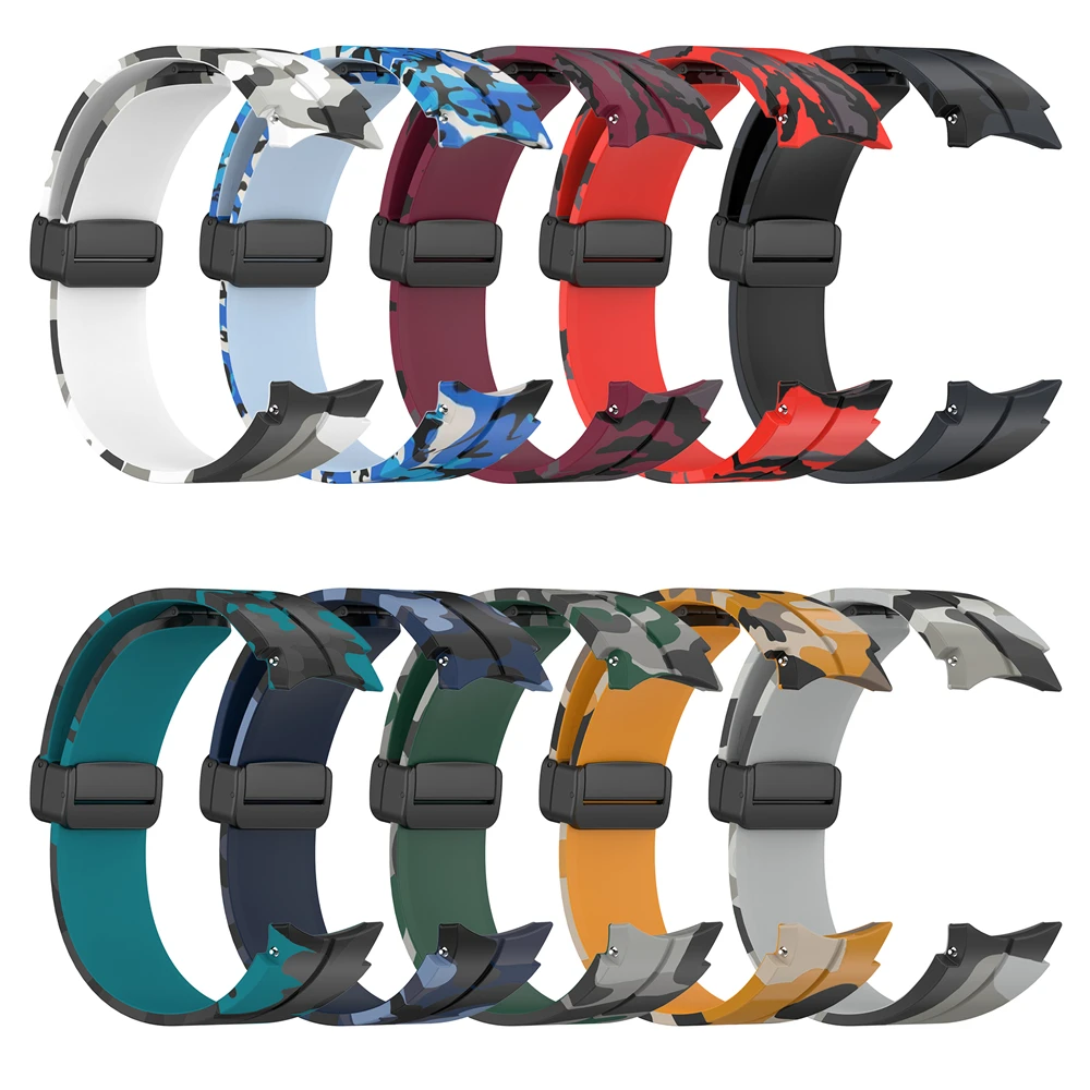 No Gaps Printed Band for Samsung Galaxy Watch 6 5 4 40mm 44mm 5 Pro Watch 6 Classic 43mm 47mm camouflage Outdoor Silicone Strap