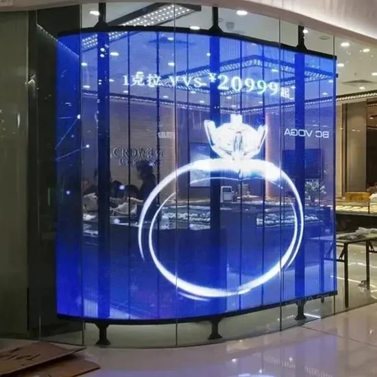 LED Şeffaf Ekranlar, Çıplak Gözle Görülebilen 3D Ekranlar ve Akıllı Işık Direkleri Tam Renkli HD Reklam Ultra İnce Cam Duvar Etkinlik Ekranı L