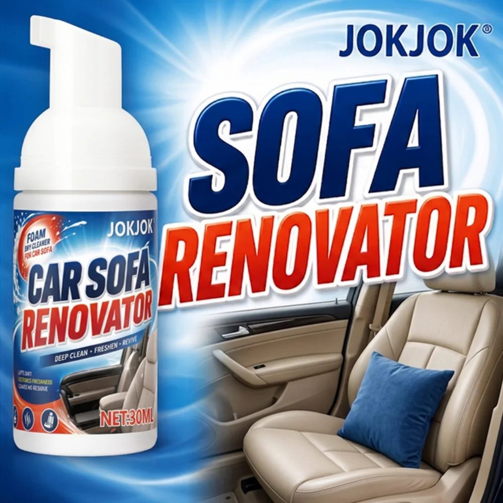 Car Interior Foam Dry Cleaning Agents Long Lasting Effect Auto Fabric Cleaner Stain Remover No-Rinse Formula,Just Spray And Wipe