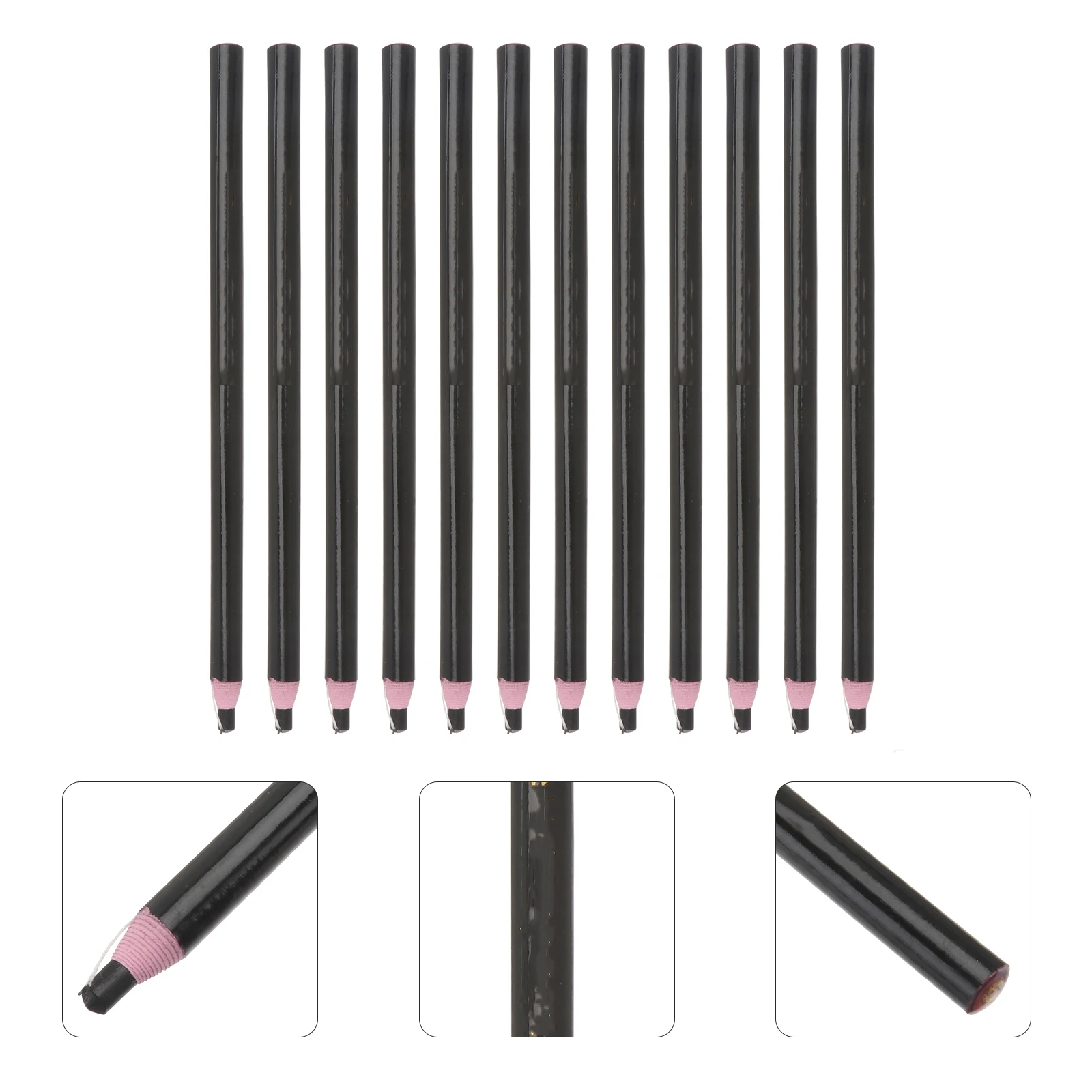 

12pcs Peel-Off Grease Pencil China Marker For Ceramic Glass Cloth Black Easy Remove No Sharpen Art Craft