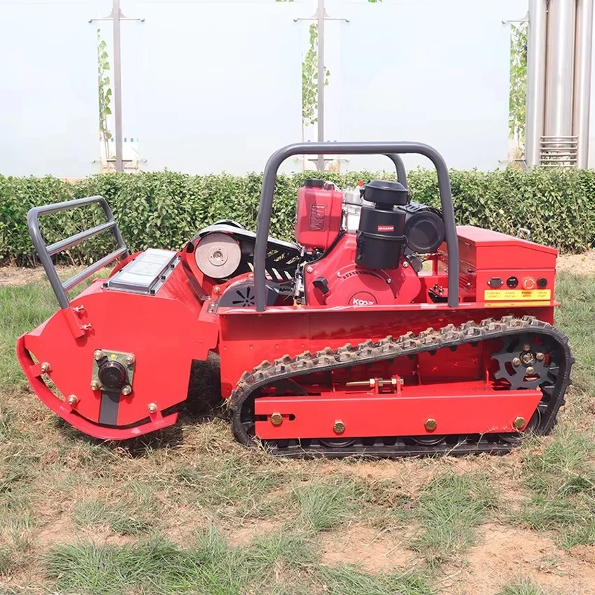 CE EPA  Engine All Terrain Grass Cutting Machine Agriculture Rubber Tracks Remote Control Robot Lawn Mower