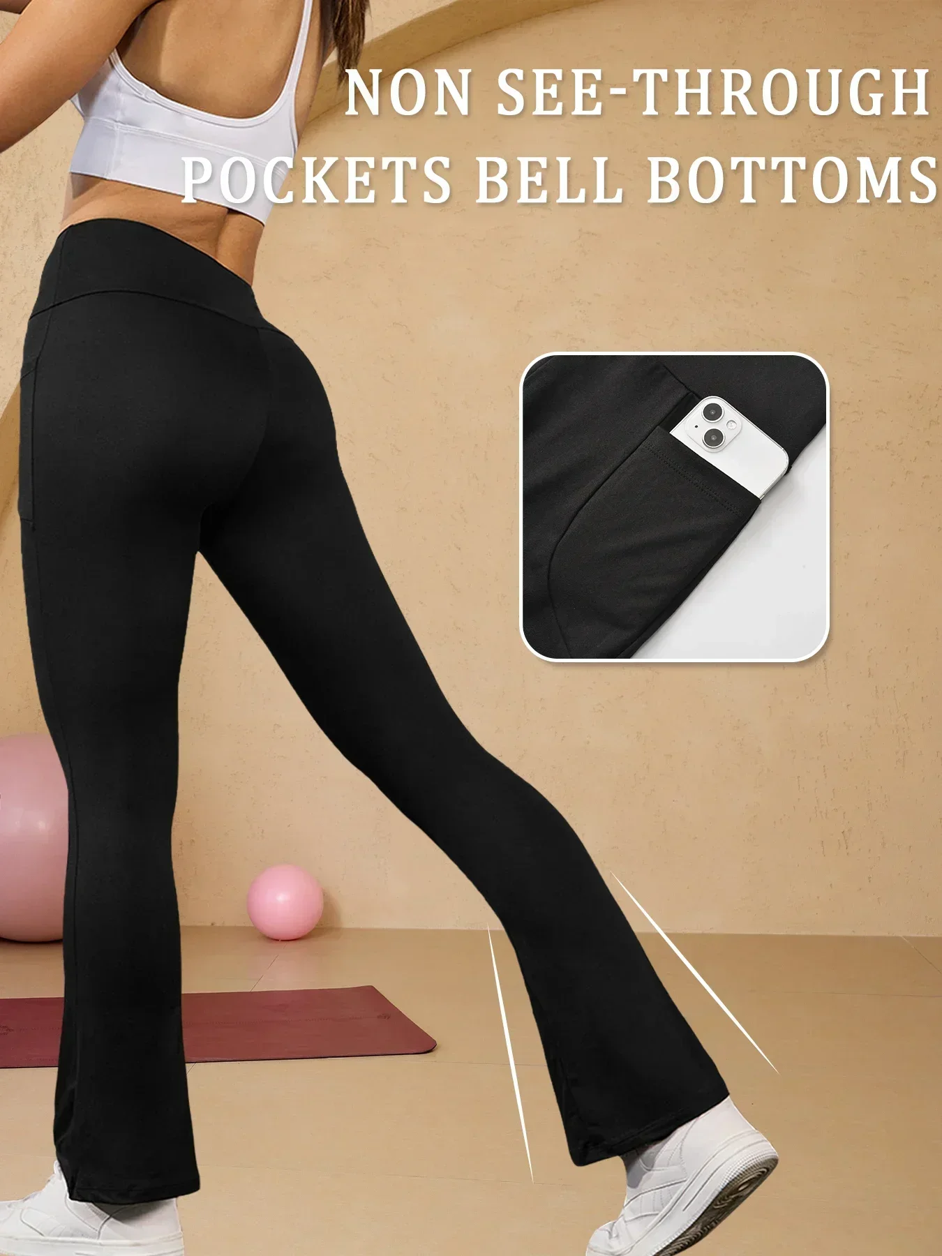 5 pacote feminino super macio alargamento com bolsos cintura alta controle de barriga treino yoga push up ginásio fitness leggings sino bottoms