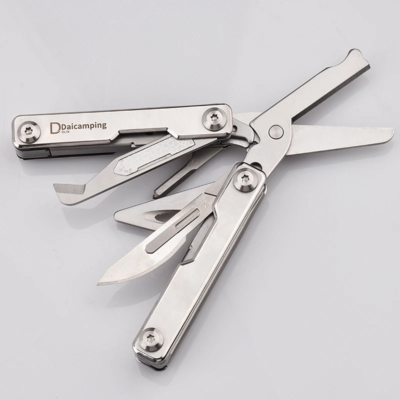 Daicamping DL19 DL16 Edelstahl EDC Mini Multifunktionsmesser Handwerkzeuge Set Tragbare Multitools Mehrzweckschere – Detail 17